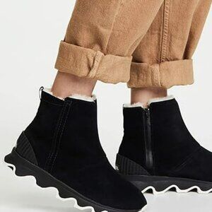 Sorel Black Slouch Ankle Boots Women 6.5 Waterproof Wintercore Outdoor